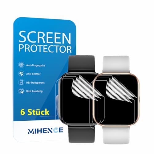 MIHENCE Schutzfolie Kompatibel für ICE-WATCH 1.85'' Smartwatch, TPU HD Displayschutzfolie [ 6 Stück ] von MIHENCE