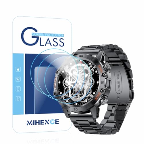 MIHENCE Schutzfolie Kompatibel für K52 Smartwatch 1.39'', 9H Anti-Kratzer gehärtetes Glas folie Kompatibel für LIGE K52 / Redriver K52 / SoPrii K52 / SUNKTA K52 Smartwatch (3 Stück) von MIHENCE