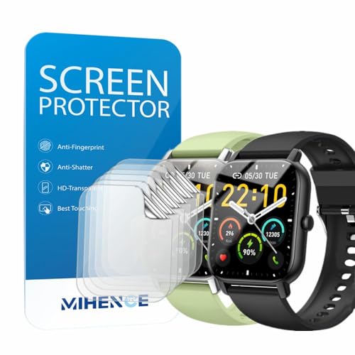 MIHENCE Schutzfolie Kompatibel für Nerunsa 1.85'' Smartwatch, TPU HD Displayschutzfolie Kompatibel für Nerunsa P66B / P66D / P66E / P66DMB / P66RD Smartwatch [ 6 Stück ] von MIHENCE