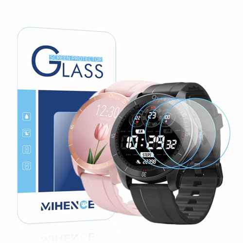 MIHENCE Schutzfolie für IDW18 Smartwatch Folie, 9H Anti-Kratzer gehärtetes Glas folie Kompatibel für TOOBUR IDW18 Smartwatch (3 Stück) von MIHENCE