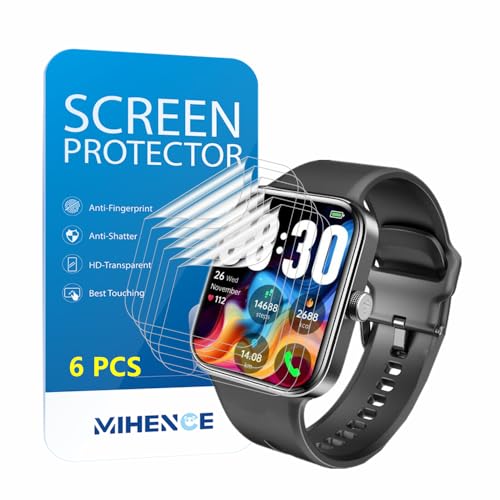 MIHENCE Schutzfolie für S4 1,78” Smartwatch, TPU HD Displayschutzfolie Kompatibel für TOZO S4 Smartwatch [ 6 Stück ] von MIHENCE