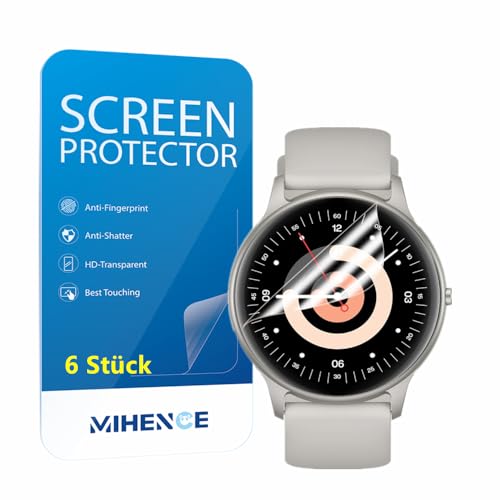 MIHENCE Schutzfolie für SR2 Smartwatch 1.32'', TPU HD Displayschutzfolie Kompatibel für AGPTEK SR2 Smartwatch [ 6 Stück ] von MIHENCE