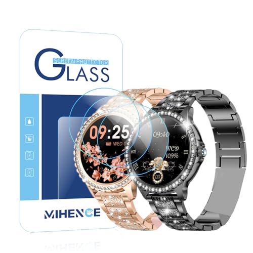 MIHENCE Schutzfolie für i58 1.32'' Smartwatch, 9H Anti-Kratzer gehärtetes Glas folie Kompatibel für LIGE/DekeFit i58 1.32‘’ Smartwatch (3 Stück) von MIHENCE