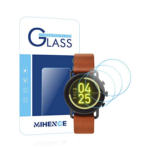Mihence Kompatibel für Skagen Falster 3 Displayschutzfolie, 9H Anti-Kratzer Premium Echtes gehärtetes Glas Displayschutzfolie für Skagen Falster 3 Smartwatch (3 Stück) von MIHENCE