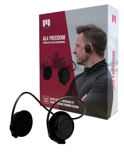 MIIEGO AL4 Freedom Bluetooth Kopfhörer - Kabellos & Wasserfest - Ultrasichere Passform - Kristallklarer Sound & Lange Akkulaufzeit – Black von MIIEGO