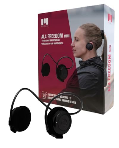 MIIEGO AL4 Freedom Mini Bluetooth Kopfhörer - Kurzer Nackenbügel & Sichere Passform - Kabellos & Wasserfest - Klarer Sound & Langer Akku - Black MIIEGO AL4 Freedom Mini Bluetooth Kopfhörer - Kurzer Nackenbügel & Sichere Passform - Kabellos & Wasserfest - Klarer Sound & Langer Akku - Black von MIIEGO