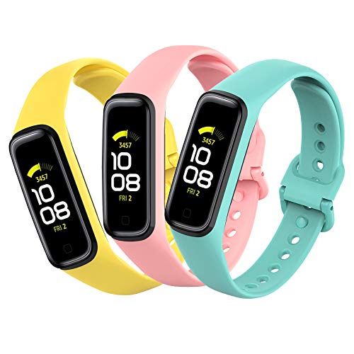 MIJOBS 3-teilige Armbands Kompatibel mit Samsung Galaxy Fit2 Silikonarmband Sportriemen Kompatibel mit Samsung Galaxy Fit2 Armband von MIJOBS