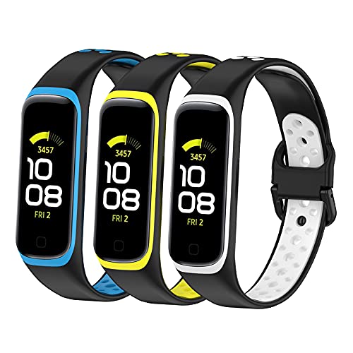 MIJOBS 3-teilige Armbands Kompatibel mit Samsung Galaxy Fit2 Silikonarmband Sportriemen Kompatibel mit Samsung Galaxy Fit2 Armband von MIJOBS