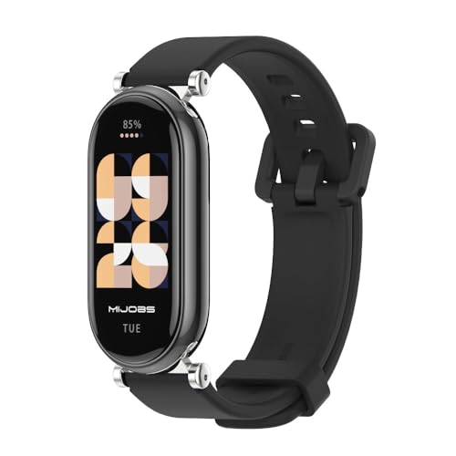 MIJOBS Mi Band 8 Armband Wasserdichtes Sport-Silikonarmband Kompatibel mit Mi Band 8 Smart Watch Fitness Tracker von MIJOBS