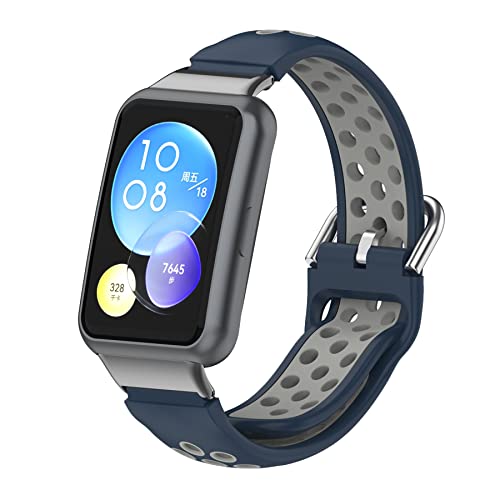 MIJOBS Sportarmband Kompatibel mit Huawei Watch Fit 2 Smartwatch Armband für Huawei Watch Fit 2/Active/Elegant/Classic Wasserdicht und Atmungsaktiv Silikonarmband, Geeignet für Männer und Frauen von MIJOBS