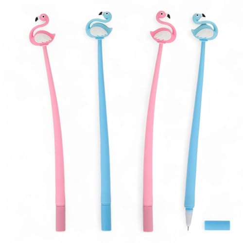 MIJOMA Flamingo Gelschreiber 4er Set – Rosa & Blau | 0,5mm feine Spitze | Blaue Tinte | Lustige Silikon-Gelstifte | Für Schule, Büro, Notizen & kreative Deko MIJOMA Flamingo Gelschreiber 4er Set – Rosa & Blau | 0,5mm feine Spitze | Blaue Tinte | Lustige Silikon-Gelstifte | Für Schule, Büro, Notizen & kreative Deko von MIJOMA