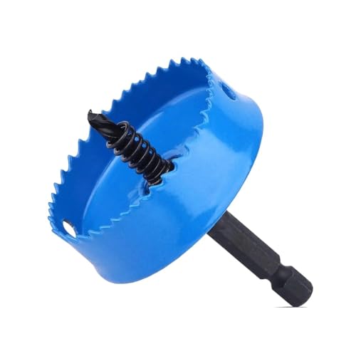 1 Stück 18 mm–48 mm blaue Schlag-Bimetall-Lochsäge, dünne Metall-Lochsäge mit 1/4 Zoll Sechskantschaft for dünne Bleche und Edelstahlplatten(32mm) von MIKFESPO