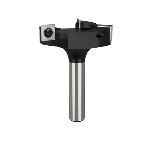 1 Stück 8 12 12,7 mm CNC-Oberflächen-Fräser-Einsatz-Stil Spoilboard Stirnfräser Typ Hobel-Schlitz-Bit for Holzwerkzeug(8X38.1 no blades) von MIKFESPO