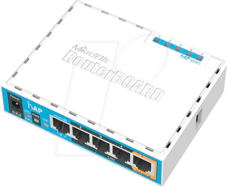 MTK HAP - hAP 2,4 GHz AP, 802.11b/g/n, 5x LAN, USB 3G/4G von MIKROTIK