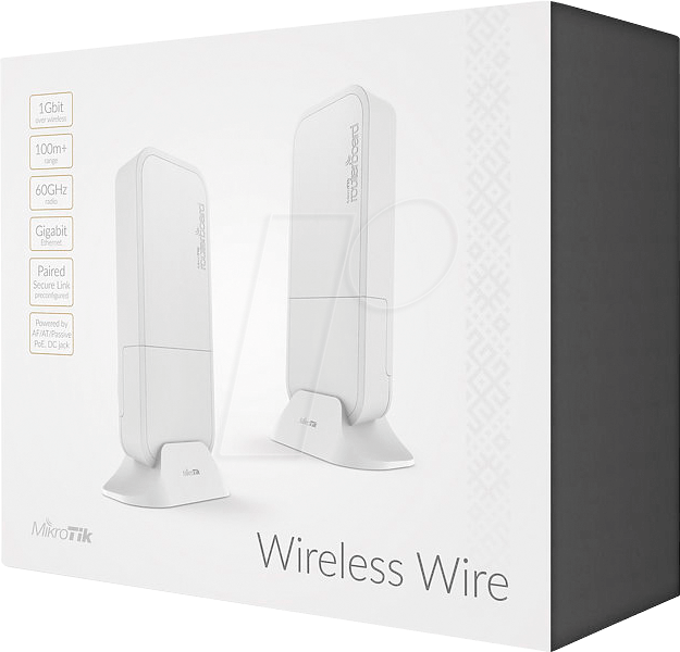 MTK WIRELESS WIR - Wireless Wire RBwAPG-60ad Kit - 1 Gbps Full-Duplex ohne Kabel von MIKROTIK