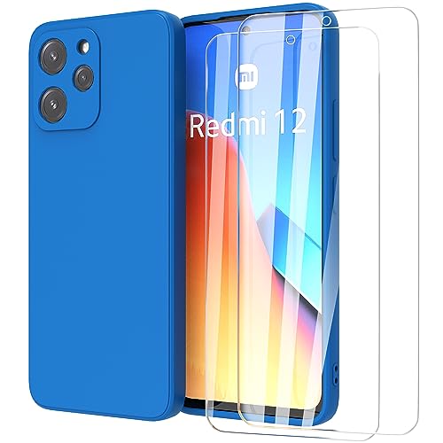 MIKULLE Hülle für Xiaomi Redmi 12 4G / 5G HandyHülle + 2 Stück Schutzfolie, Schutzhülle Kompatibel mit Xiaomi Redmi 12 4G / 5G Hülle dünn Weiche Silikon Rundumschutz - Blau MIKULLE Hülle für Xiaomi Redmi 12 4G / 5G HandyHülle + 2 Stück Schutzfolie, Schutzhülle Kompatibel mit Xiaomi Redmi 12 4G / 5G Hülle dünn Weiche Silikon Rundumschutz - Blau von MIKULLE