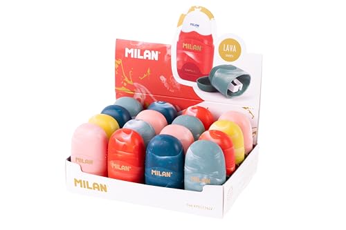 MILAN® Verkaufsbox mit 16 Messerschärfern CAPSULE Lava von MILAN