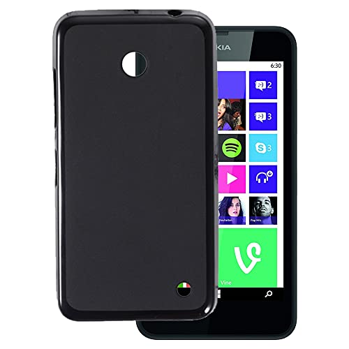 Für Nokia Lumia 630 Ultra Dünn Handyhülle, Gel Pudding Weiche Silikon Handyhülle für Nokia Lumia 635 4,5 Zoll (Schwarz) von MILEGAO