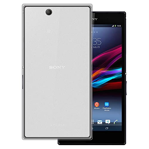 Für Sony Xperia Z Ultra XL39H Ultra Dünn Handyhülle, Gel Pudding Weiche Silikon Handyhülle für Xperia Z Ultra 6,4 Zoll (Weiß) von MILEGAO