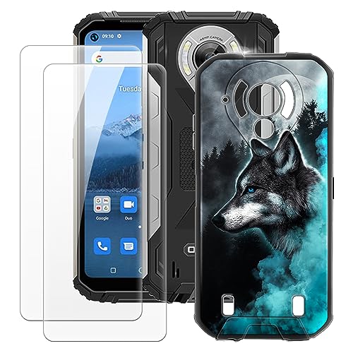 MILEGAO Oukitel WP16 Hülle + 2 Displayschutzfolien aus gehärtetem Glas, ultradünne Stoßstange, stoßfeste weiche TPU-Silikon-Abdeckung für Oukitel WP16 (6.4”) von MILEGAO