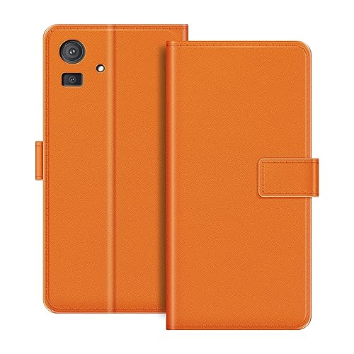 MILEGAO Schutzhülle für Cubot Note 50, hochwertige magnetische PU-Lederhülle mit Kartenhalter und Ständer, modische Klapphülle für Cubot Note 50 16,7 cm (6,5 Zoll), Orange von MILEGAO