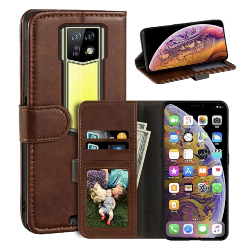 MILEGAO Schutzhülle für Ulefone Armor 24, magnetisch, PU-Leder, Brieftaschen-Stil, Business-Telefonhülle, modische Klapphülle mit Kartenschlitz und Ständer für Ulefone Armor 24 6,7 Zoll von MILEGAO