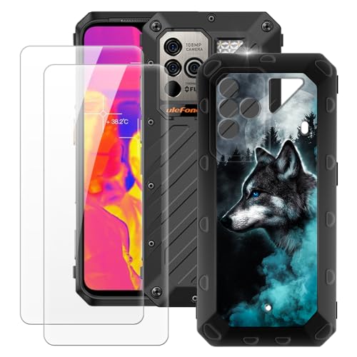 MILEGAO Ulefone Power Armor 18T Ultra Hülle + 2 Displayschutzfolien aus gehärtetem Glas, ultradünne Stoßstange, stoßfeste weiche TPU-Silikon-Abdeckung (6.58”) von MILEGAO