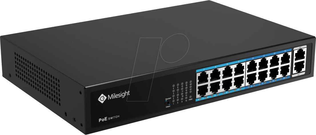 MIL MS-S0216-GL - Switch, 18-Port, Fast Ethernet, PoE+ von MILESIGHT