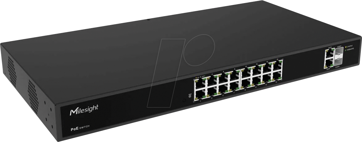 MIL MS-S0416-GF - Switch, 20-Port, Fast Ethernet, PoE+, SFP von MILESIGHT