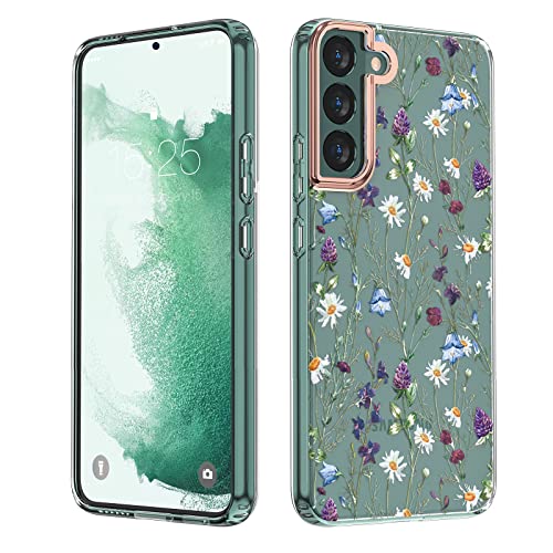 MILPROX Kompatibel mit Samsung Galaxy S22 Fe Schutzhülle mit Blumenmuster, Blumenmuster, harte Rückseite für Samsung Galaxy S22 5G Phone 2022 15.2 cm (6.2 Zoll) von MILPROX