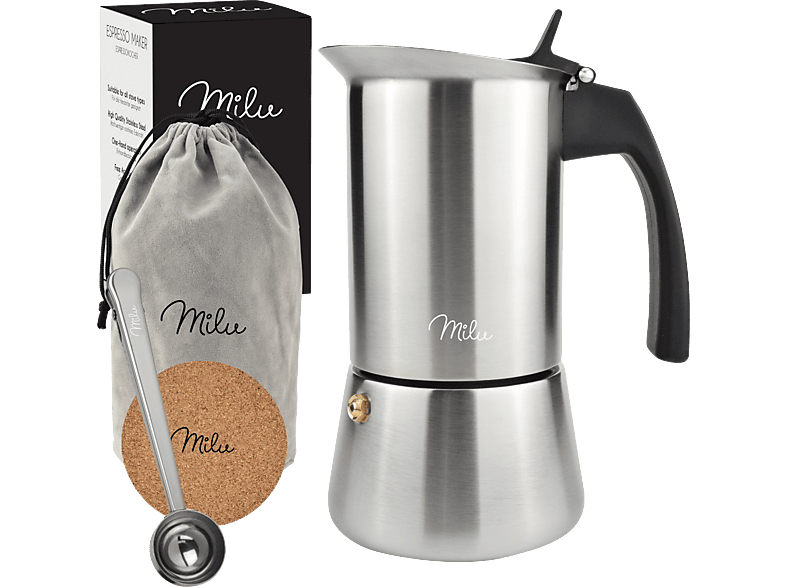 MILU 6574 2 Tassen Espressokocher Silber MILU 6574 2 Tassen Espressokocher Silber von MILU