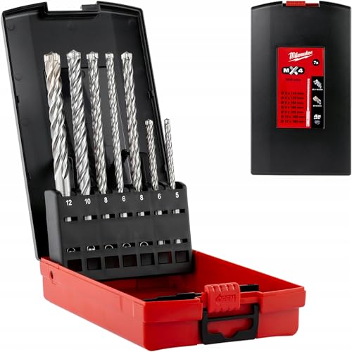 MILWAUKEE ACCESORIOS 4932492113 Estuche 7 Brocas SDS-Plus MX4-ajusta a PACKOUT Power Type, mehrfarbig MILWAUKEE ACCESORIOS 4932492113 Estuche 7 Brocas SDS-Plus MX4-ajusta a PACKOUT Power Type, mehrfarbig von MILWAUKEE ACCESORIOS
