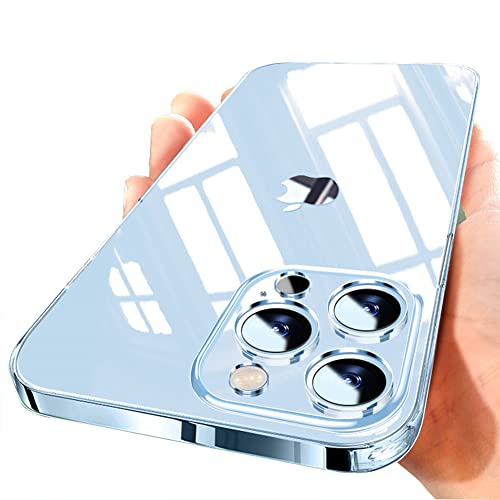 MIMGOAL Crystal Clear Hülle für iPhone 13 Pro Max [Anti-Vergilbung] Dünn Hart PC Handyhülle Cover [Kamera Schutz] Anti-Kratzer rutschfest Schutzhülle Case Transparent von MIMGOAL