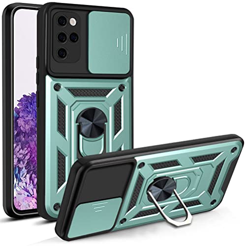 MIMGOAL Hülle für Samsung Galaxy S20+ [Kameraschutz Handyhülle], 360 Grad Metall Ring Halter Militär Ständer Stoßfest Schutzhülle Handy Hüllen für Samsung S20 Plus Case Cover - Grün von MIMGOAL