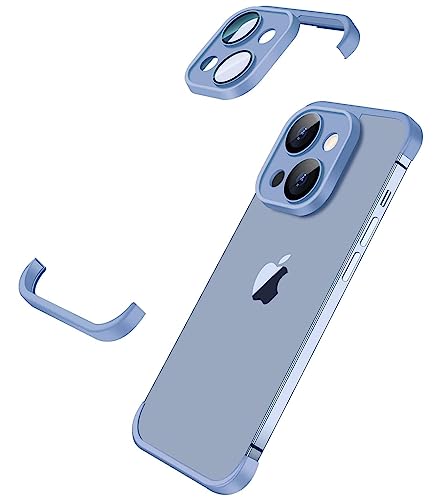 MIMGOAL für iPhone 15 Hülle mit Kameraschutz - Bumper Case, Stoßdämpfende Schutzhülle im Schlanken Design Rahmenloses Dünn Slim Lightweight Cover für iPhone 15, Blau von MIMGOAL