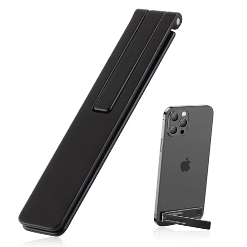 MIMIROOM Ultradünne Halterung für Mobiltelefone, faltbar, für Smartphone, Desktop-Telefonhalterung für die meisten iPhone- und Android-Telefone (schwarz) von MIMIROOM