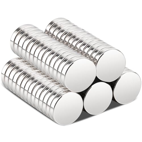 MIN CI 10x2mm Klein Magnete Stark, 70Stück Mini Magnete, Neodym Magnet Rund Flach Magneten Kaufen Kühlschrank Magnete für Magnettafel Pinnwand Fotos von MIN CI