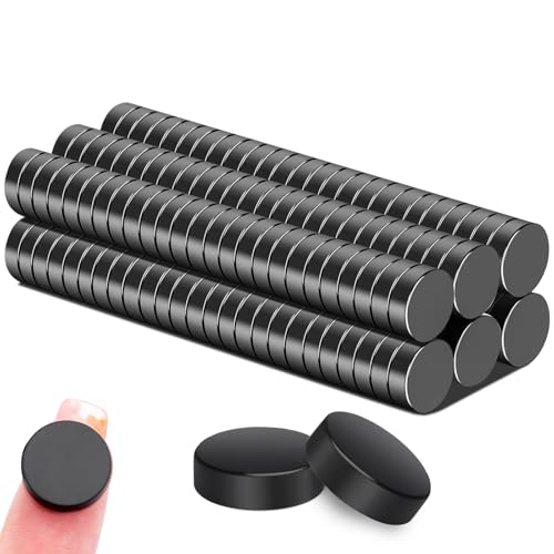 MIN CI 150Stück Schwarz Mini Magnete Stark, Rund Magnete Kleine Magnete Extra Stark10x3mm Magnete für Magnettafel Kühlschrankmagnete, Magnet für Whiteboard, Pinnwand Tafelmagnete von MIN CI