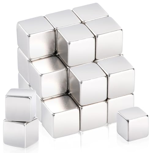 MIN CI 25 Stück Magnete Stark, 10x10x10mm Magnete für Magnettafel, Magnete Klein, Mini Magnete, Neodym Magnete, Kühlschrankmagnete, Whiteboards Magnet für Haushalt Büro von MIN CI