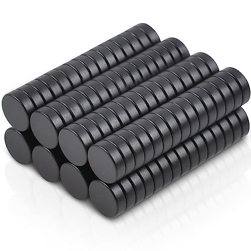 MIN CI 5 x 1.5mm Mini Magnet Rund Magnete Stark, 120 Stück Klein Starke Magnets Schwarz Magneten für Magnettafel Kühlschrank Magnet Whiteboard von MIN CI