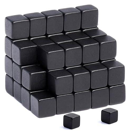 MIN CI 60 Stück Magnete Stark, 5x5x5mm Mini Magnete Klein Tafelmagnete, Schwarz Neodym Magnet Kleine Magneten Starke Magnete Whiteboard Kühlschrank Magnete für Magnettafel von MIN CI