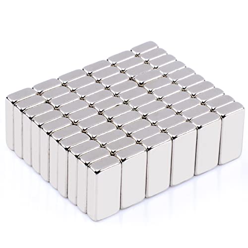MIN CI 60 Stück Neodym Magnete Stark, 12x6x3mm Mini Magnete Kleine Starker Magnete Rechteckige Magneten für Magnettafel Kühlschrank Whiteboard Magnet Flach Magnetplatten von MIN CI