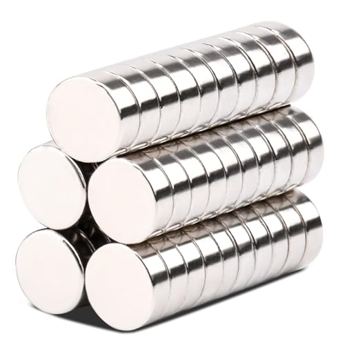 MIN CI 6x2mm Neodym Magnet Klein Stark, 50 Stück Mini Flach, Rund Magnete für Magnettafel Pinnwand von MIN CI