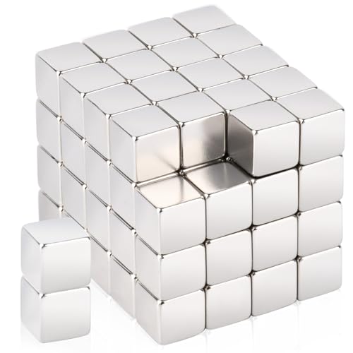 MIN CI 80 Stück Magnete für Magnettafel, 8x8x8mm Magnete Stark Mini Magnete Stark Klein Magnet Neodym Magnete Extra Stark Kühlschrank Tafelmagnete Fotos Whiteboard Magneten von MIN CI