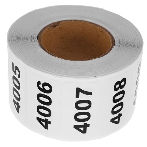 MINAOLULUS 1 Roll Aufeinanderfolgende Zahlenaufkleber Selbstkleber Label Aufkleber Roll Für Büroinventarmanagement Organisation Klassifizierung 4001-5000 MINAOLULUS 1 Roll Aufeinanderfolgende Zahlenaufkleber Selbstkleber Label Aufkleber Roll Für Büroinventarmanagement Organisation Klassifizierung 4001-5000 von MINAOLULUS