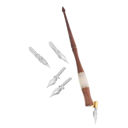 MINAOLULUS 1 Satz Retro Solid Wood Kalligraphie Pen Kalligraphiestifte für Anfänger Malenstift Line-Art-Stift Tauchstift Füllfederhalter eintauchen Dip-Stifte Holz von MINAOLULUS