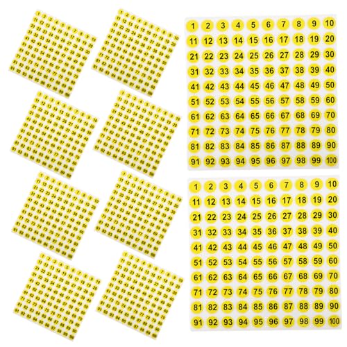 MINAOLULUS 100 Blatt Wasserdichte Digitale Aufkleber Zahlen Aufkleber Nummerierte Aufkleber Aufklebernummern Aufkleber Beschriftungen Kupferplattenaufkleber Yellow MINAOLULUS 100 Blatt Wasserdichte Digitale Aufkleber Zahlen Aufkleber Nummerierte Aufkleber Aufklebernummern Aufkleber Beschriftungen Kupferplattenaufkleber Yellow von MINAOLULUS