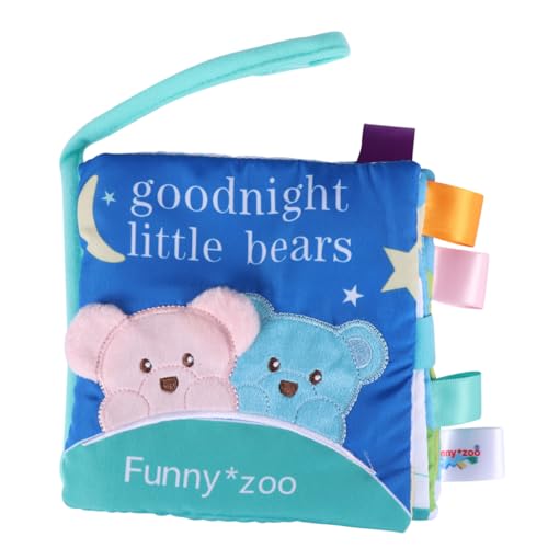 MINAOLULUS 1Stück Babystoffbuch Tiermotiv Weiches Langlebiges Fühlbuch für Kleinkinder für Frühe und Sensorische Entwicklung Tragbar und Leicht Perfektes für Neugeborene von MINAOLULUS