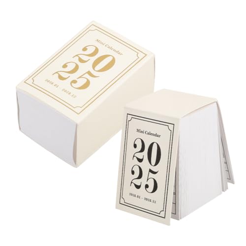 MINAOLULUS 2 Stück 2025 Mini Kalender Für Retro Niedlich Aussehender Mini Tischkalender 2025 Für Den Schreibtisch Kleiner Tischkalender 2025 Tageskalender Planer Klassenzimmerkalender MINAOLULUS 2 Stück 2025 Mini Kalender Für Retro Niedlich Aussehender Mini Tischkalender 2025 Für Den Schreibtisch Kleiner Tischkalender 2025 Tageskalender Planer Klassenzimmerkalender von MINAOLULUS