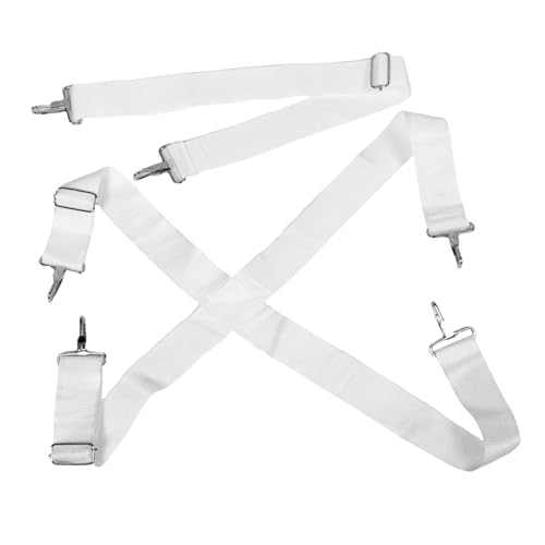 MINAOLULUS 2 Stücke Weiß Verstellbare Trommelgurte Oxford Nylon Einzel- Und Doppel-schultergurt Trommel-schultergurt Trommel-schulterschlinge von MINAOLULUS
